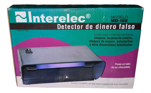 Detector De Billetes Falsos Uv 