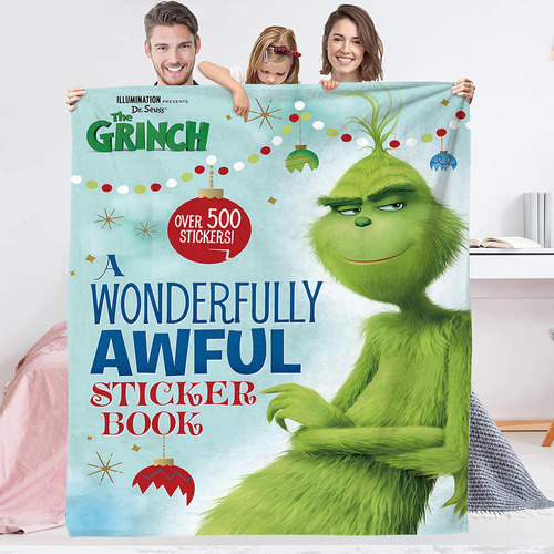 Manta Suave Christmas Grinch, Funda De Felpa Para Sofá, 130