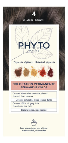 Phyto Phytocolor - Tinte Permanente Para El Cabello 4 Marrn,