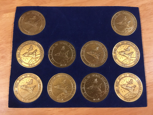 Medallas Nasa Transbordador Challenger 10 Misiones Usa