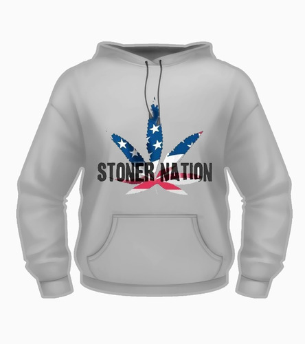 Sudadera Hoodie America Stoner Nation Logo Usa America Unsx