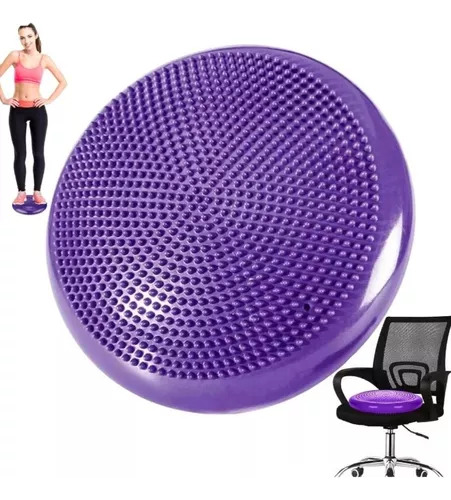 Cojín De Equilibrio Disco De Entrenamiento Yoga Pvc 34cm