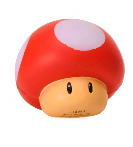 Pelota Antiestrés Nintendo Red Mushroom Detalles Pintura