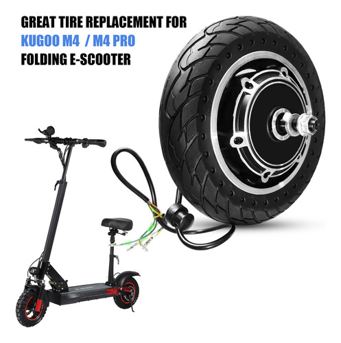 Patinete Eléctrico Hub Motor Tires Con Rueda Delantera De 10