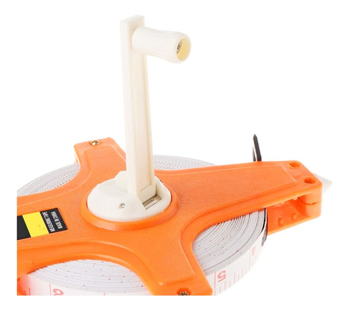 Cinta Metrica Agrimensor 50 Metros Manivela Plegable Fibra