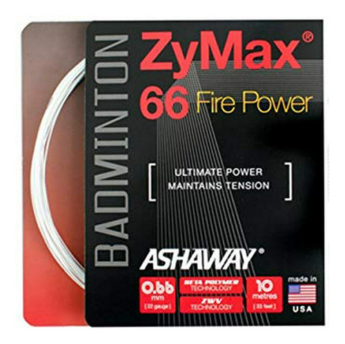 Cuerda De Bádminton Ashaway Zymax 66 Fire Power
