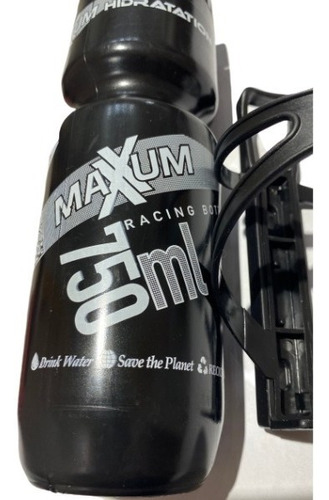 Caramañola Negra Común Maxxum 750ml C/porta- Works!