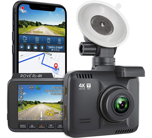 Dash Cam Rove R2-4k, Con Wi-fi Integrado, Gps, Uhd 2160p