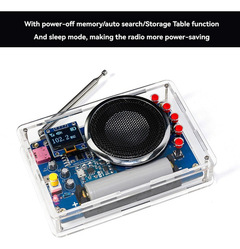Kit Electrónico De Bricolaje Para Radio Fm Con Pantalla Oled