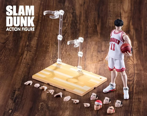 Figura De Kaede Rukawa Slam Dunk Articulada Con Accesorios