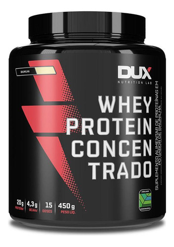 Whey Protein Concentrado - 450g Dux Nutrition Sabor Baunilha