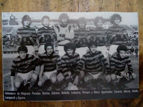 Recorte Defensores De Belgrano Primera B 1983