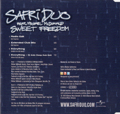Cd Sweet Freedom (safri Duo) Estándar
