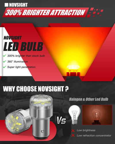 Bombilla Led 1157, 300% Rojo Brillante 2357 Foco De Luz...