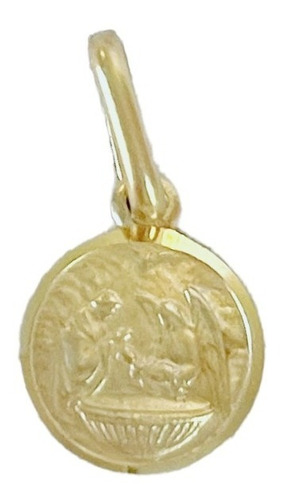 Medalla Mini Bautizo Ángeles Rd 0.8 Cm Oro 10k - Hestia