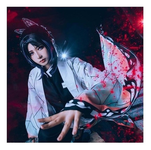 Fantasia De Cosplay Kimetsu No Yaiba - Kimono Kochou Shinobu