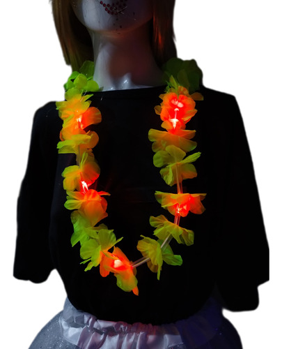 Collar Hawaiano Luminoso Led Cotillon Carioca Pack X 50