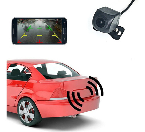 Imagen 2 de 10 de Cámara Trasera De Respaldo Inalámbrica Hd Wifi Para Auto