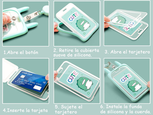. Gafete Lanyard Cinta, Silicona Suave, Lindo, Campus,