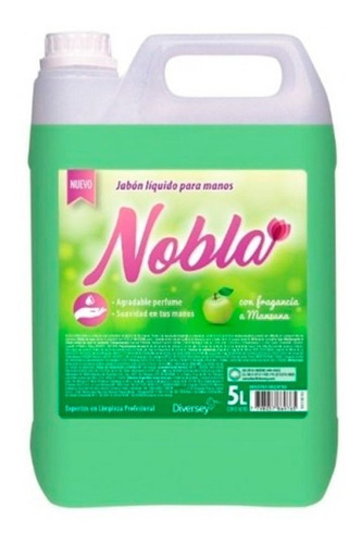 Jabón Liquido Para Manos Nobla Manzana Verde X 5 Litros