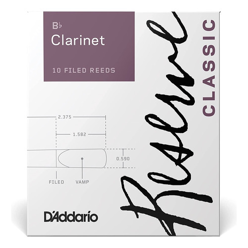 Cañas Daddario Woodwinds Reserve Classic Para Clarinete Bb 