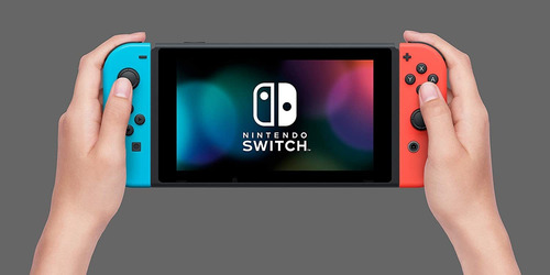Interruptor De Nintendo Con Neón Azul Y Rojo De Neón Alegría