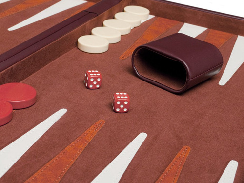 Set De Backgammon 21 Color Café Middleton Juegos Clásicos