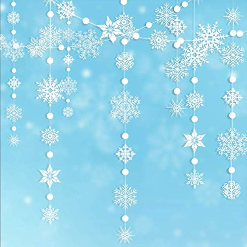 Winter Wonderland White Snowflake Garland Kit Copos De ...