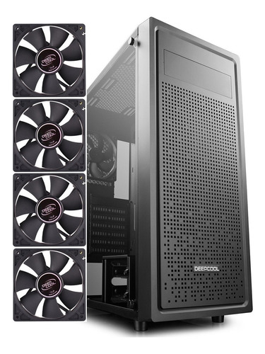 Gabinete Gamer Deepcool E-shield Vidrio Templado 4 Coolers !