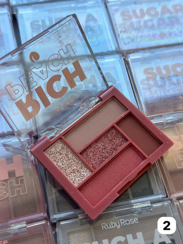 Mini Paleta De Sombras Ojos Such A Palette Ruby Rose 5 Tonos Rich Peach