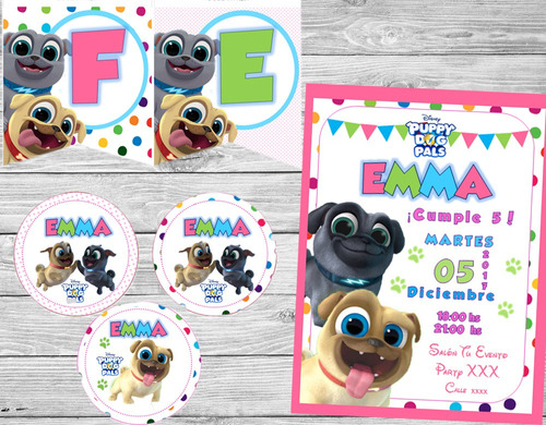 Kit Imprimible Puppy Dog Pals Nena  Candy Bar