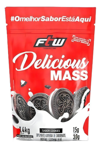 Delicious Mass Refil 1,4kg Sabor Cookies - Ftw Val 06/25