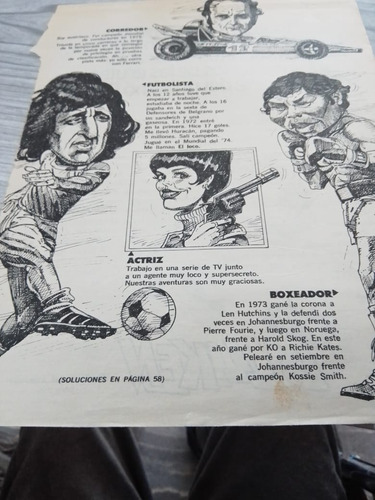 Clippings Revista Billiken Futbol Seleccion Fillol Menotti 