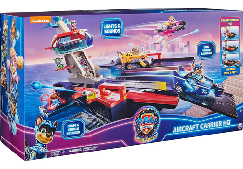 Paw Patrol La Super Película Aircraft Carrier Hq Chase