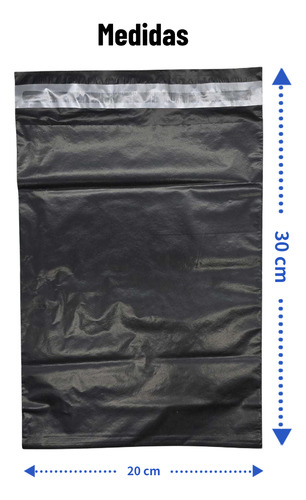 100 Bolsas Sobre Paquetería Ecommerce Envíos 25x35cm Negro / Be-003