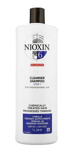 Nioxin-6 Shampoo Densificador Chemically Treated Hair 1000ml