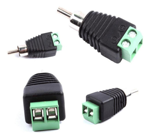2x 4 Piezas Cable De Bocina A De Sonido Conector Adaptador