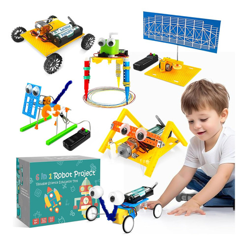 Kit De Robots Para Armar Varios Experimentos, Stem Niños