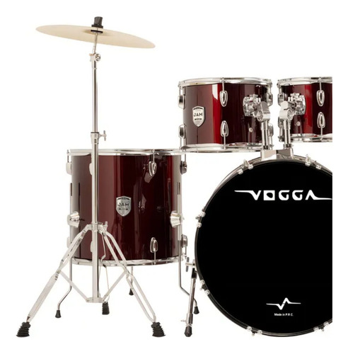 Bateria Acústica Completa Vogga Jam Vpd422 Bumbo 22