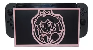 Cover Mario Princess Peach Nintendo Switch Dock Pixelados_