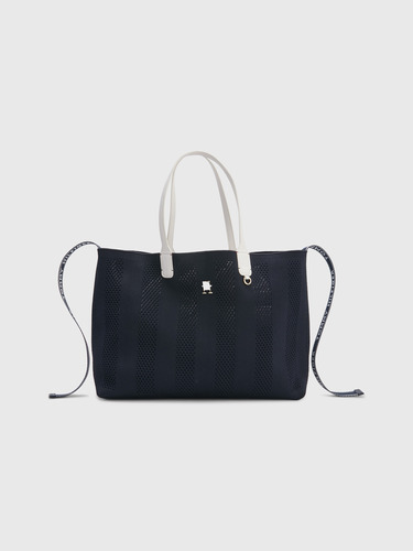 Tote Iconic Con Logo Distintivo Mujer Tommy Hilfiger Azul