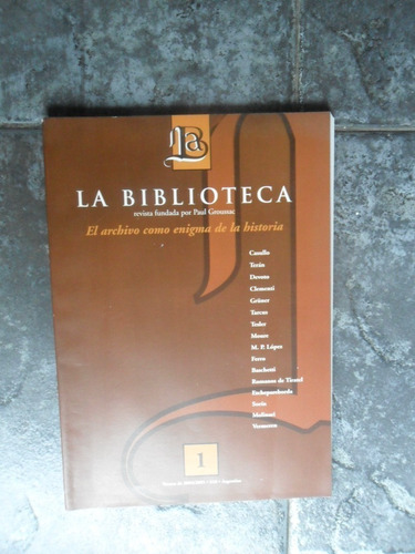 Revista La Biblioteca - Número 1 - 2004-2005 - Nuevo