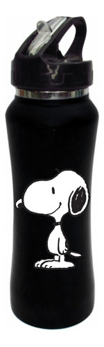 Termo Pitillo Snoopy Botilito Negro 650ml Xv