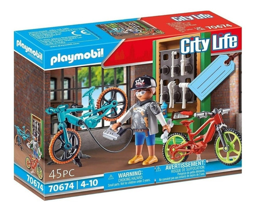 Playmobil City Life Playset Tienda Bici Arreglo Original
