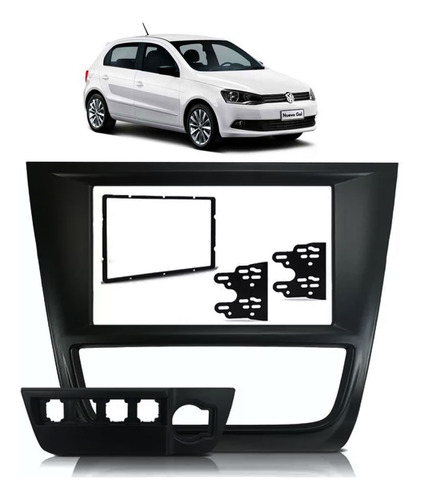 Moldura Painel 2 Din Multimídia Gol G6 2012 À 2016