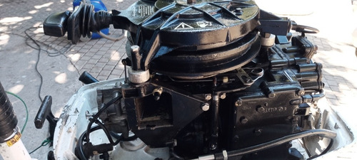 Motor De Popa Johnson 25 Hp Ano 97 + Carrinho + Tanque 23 Lt