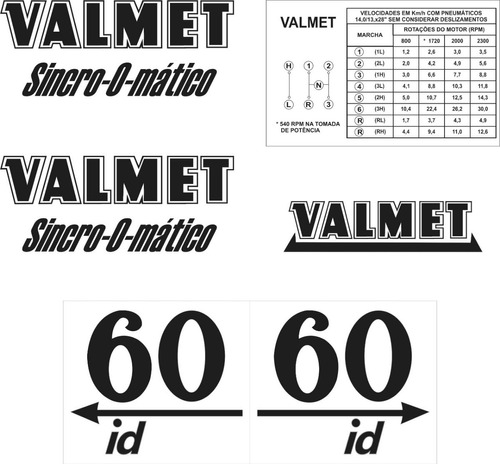 Decalque Faixa Adesiva Trator Valtra Valmet 60 Id