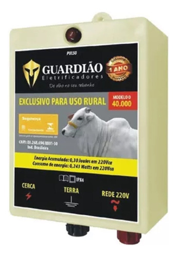 Electrificador de vallas rurales de 40 km - Guardian 220v