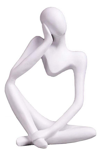 Estatua De Escultura Abstracta Estilo Pensador De Resina, Fi