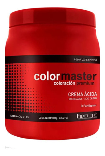 Mascara Cabello Crema Extra Acida Colormaster Fidelite 1000g